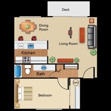 1 Bed 1 Bath D F01 floor plan